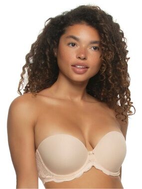Jennifer Lopez Strapless Lace-Trim Bandeau Bra - 36A